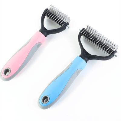 China Amazon's New Sustainable Pet Knot Comb For Cats And Dogs Feeds Grooming And Stabilized Double Sided Pet Combs for sale