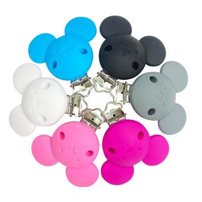 China BPA Free Teething Pacifier Teether Mute For Baby Pearl Silicon Holder New Silicone Clip for sale