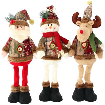 China Christmast Ornament Main Pet Supplies Wholesale Christmas Decoration Supplies Christmas Decoration Dolls Doll Elk Window Christmas Supplies for sale