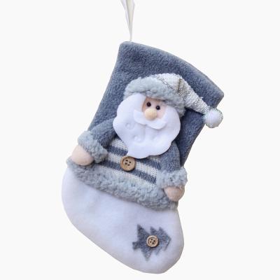 China Wholesale Christmas Decorations Christmast Ornament New Products Thick Flannel Christmas Socks Gift Bag Christmas Dangling Socks for sale