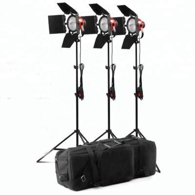 China 2400W Dimmable Tungsten Halogen Red Video Light Kit For Photography for sale