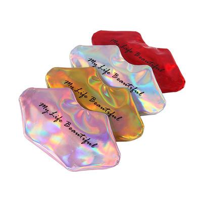 China 2021 Fashion Wholesale Lip Shape Zipper Makeup Pouch Glossy Holographic Cosmetic Bag Toiletry Gift Bag for sale