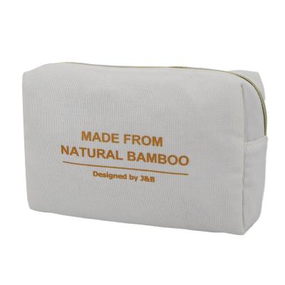 China Lady 100% Natural Bamboo Fiber Eco-Friendly Biodegradability Material Cosmetic Toiletry Bag Snack Storage Pouch Wash Bag For Packaging for sale