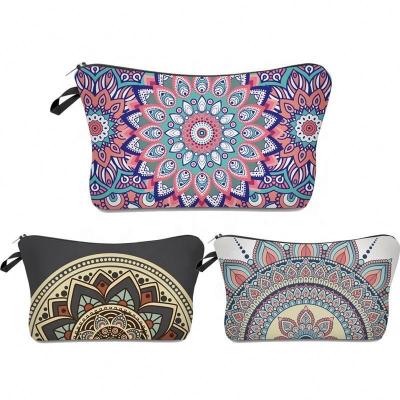 China Eco-Friendly Wholesale Hot Selling Digital Makeup Cosmetic Pouch Polyester Bag Printing Travel Toiletry Pouch for sale