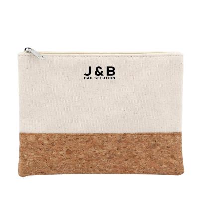 China Wholesale Cork Clutch Bag Europe Eco New Fashion Friendly Natural Cork Bag For Makeup Cosmetic Bag With Zipper Travel Make Up Pouch for sale