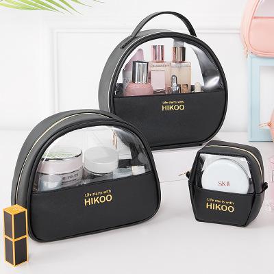 China Lady OEM travel double layer jewelry PU leather bag zippered waterproof jewellry case storage organizer cosmetic bag for sale