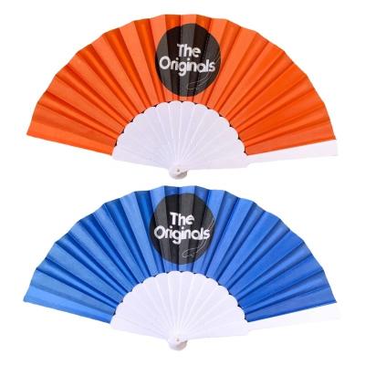 China Europe Factory Wholesale Custom Printed Hand Fans Hot Summer Folding Outdoor Plastic Hand Held Fan for sale