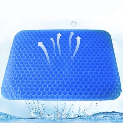 China 2020 Memory Amazon Honeycomb Design Band Gel Increased Sitting Pad Cooling Orthopedic Support Car Cushion Band Gel Cushion for sale