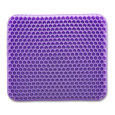 China Warmest Massage Honeycomb Gel Expanded Cushion Big Size Gel Cushion Walmart Wheelchair Sitting Purple Cushion for sale