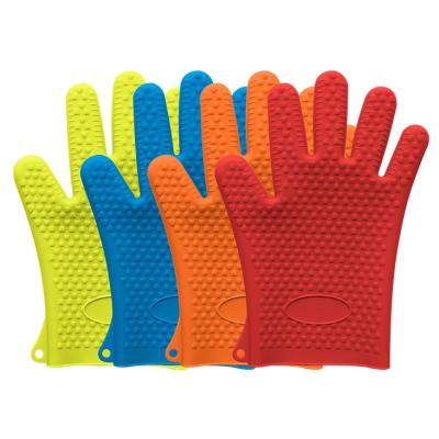 China Heat Resistance Silicone Kitchen Rubber Viable Oven Gloves Baking Tools for sale