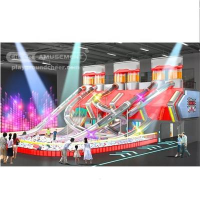 China High-End Indoor Giant Metal Premier Theme Park Center Galvanized Motor Playground Stainless Steel+pp+etc Slide In China By Cheer Fun for sale