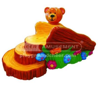 China Family Mall Amusement Park Cheer Amusement Bear Slide Foam Playground Soft Carved Indoor Equipment Shoping for sale