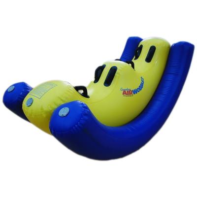 China Amusement Parks and Indoor Playgrounds US Airplay Patent! Kids Cheer Fun Air Seesaw Toy Games Air Wobble Inflatable for Beach, Grass for sale