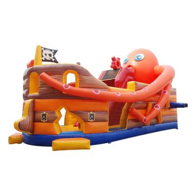 China Shopping Mall Giant Inflatable Pirate Ship Octopus Kids Inflatable Playground for sale