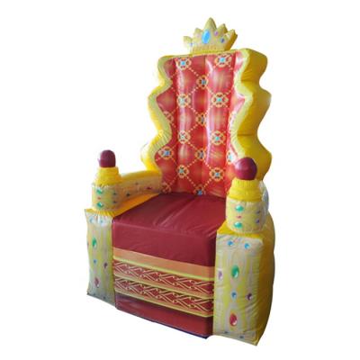 China Shopping Mall Cheer Amusement Advertising Inflatable Throne Chair For Kids Play for sale