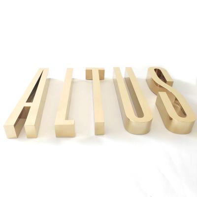 China Buildings Stainless Steel Alphabet Letters Signs Large Wall 3D Metal Letter 3D for sale