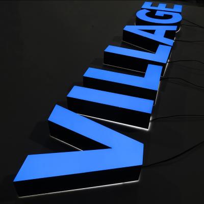 China Professional Custom Illuminated Buildings 3D Acrylic Led Letter Sign With Vinyl for sale