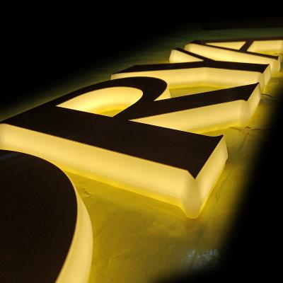 China Buildings Factory Advertising 3D Ledge Sign Direct Led Lit Custom Acrylic Sign for sale