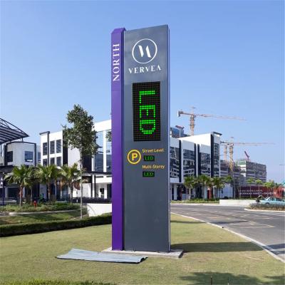 China Shopping Malls / Stores / Hotels / Bars / Restaurants Modern Design Outdoor Advertising Large Parking Led Pylon Sign for sale