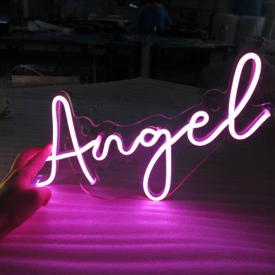 China DINGYI LANDSCAPE SIGN Cheap 3D Angel Decorative Neon Bar Signs customs lead with acrylic backing for sale