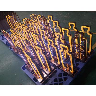 China Shopping malls/stores/hotels/bars/restaurants customized products bar nightclub party advertising display led bottle racks metal bottle glorify for sale