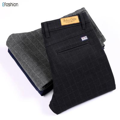 China Big Size Men's Pants Stretch Breathable Male Casual Pants Korean Slim Black Gray Blue Pants Color for sale