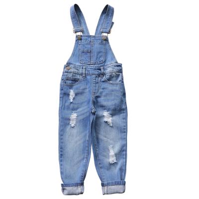 China Latest Breathable Cute Kids Jeans Fashion Denim Jumpsuits Pants Girls for sale