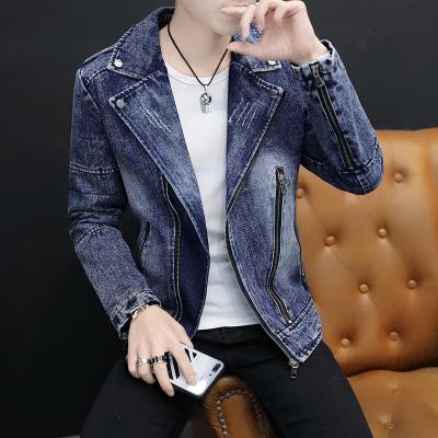 China Fashional Breathable Full Zipper Men's Breathable Jacket Long Sleeve Denim Jacket Men Coat Denim Jacket for sale