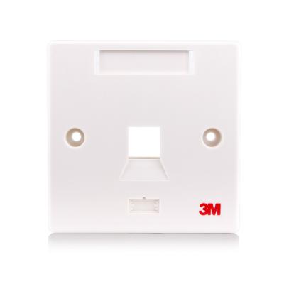 China 3M dual port faceplate trapezoidal network and telephone jack, ethernet faceplate rj45 wall plate with cheap price for sale