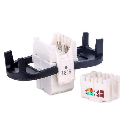 China FTTH FTTB FTTX new type 3M UTP RJ45 toolless copper trapezoidal network jacks for sale