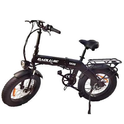 China Cheap Adult 48V 12.8AH 500W EU Warehouse Aluminum Alloy Folding Electric Bicycle/Electric Fat Tire Bike Moped With Pedal Drop Boarding EBike for sale