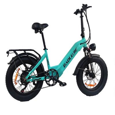 China Aluminum alloy BLJ-DP2003 7 speed motor brushless mountain ebike fat bike 48V 500W for men for sale