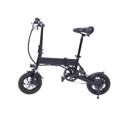 China Foldable 12 Inch Carbon Steel Bicycle Disc Brake Electronic Electric Folding Bicycle Easy To Carry Suitable For Teenagers for sale