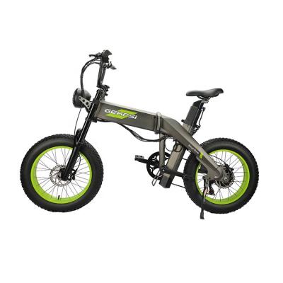 China 48V/500W Aluminum Alloy Double Battery Aluminum Alloy Electric City Bike Folding With Shoulder Shock Absorbers for sale