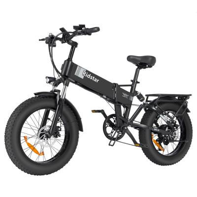 China Aluminum Alloy Ridstar Winner Folding Electric Bike New Fat Tire Ebike Mountain Bike Electric Bicycle Cycling Spot 1000W 48v 14AH USA 20 Inch for sale