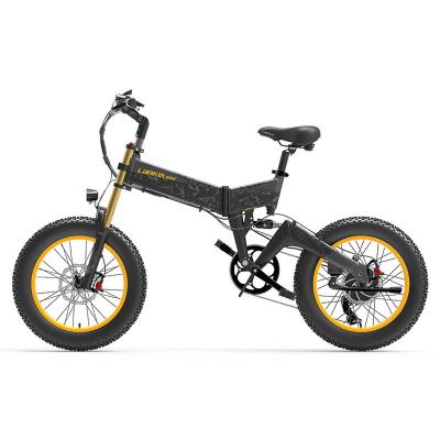 China EU Warehouse 20 Inch 48V Super Battery 500W Motor Aluminum Alloy BAOLUJIE DS2037 Full Suspension Electric Bike for sale