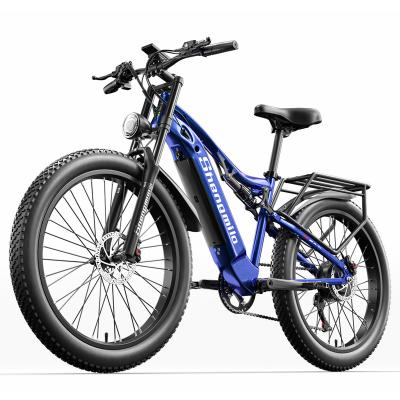 China Cheap Ebike 26inch 48v 500w 15AH Bafang Aluminum Alloy Motor China Wholesale Mountain Bike 3.0 Snow Tire Running Electric Fiber Ebike Aluminum Road Bike for sale