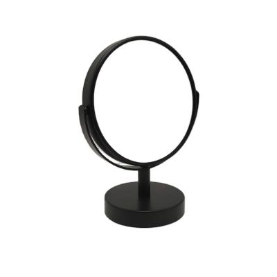 China Factory Wholesale Office Household Mirror Desktop Dressing Table Mirror With Black Round Base for sale