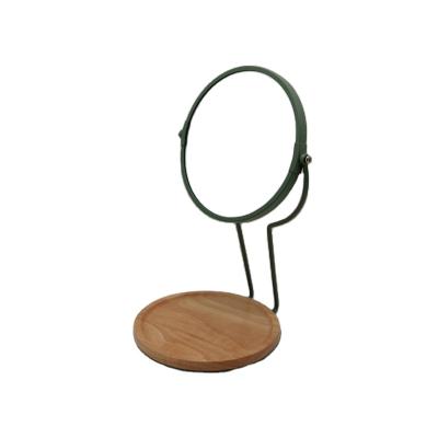 China Hot Selling Office Mirror Hotel Color Coating The Log Plate Base Metal Artwork Office Dressing Table Mirror for sale