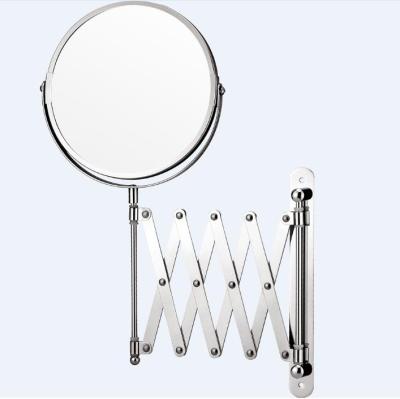 China Extendable Traditional Wall Mounted Round Mirror With Metal Frame Magnificated Mirror for sale