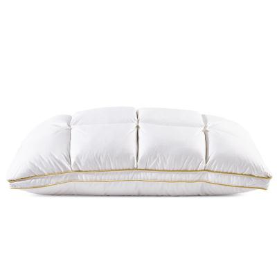 China New Arrival 95% Antistatic White Goose Down Breathable Satin Fabric Pillow For Hotel for sale