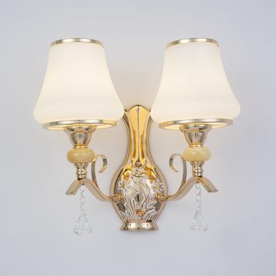 China Vintage Modern European Hotel Style Indoor Wall Light Acrylic Iron Led Wall Lamp for sale