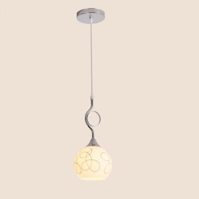 China Nordic Residential Modern Style Bedroom Glass Ball Decorative Simple Dining Room Chandelier Single Head Chandelier for sale