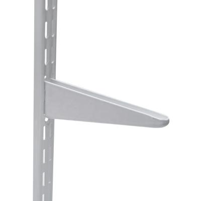 China Carbon Steel Supply Black White Double Split Single Blade Wood Glass Shelf Bracket For Split Standard for sale