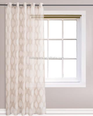 China Warm and fancy blackout jacquard sheer curtain with eyelets for sale