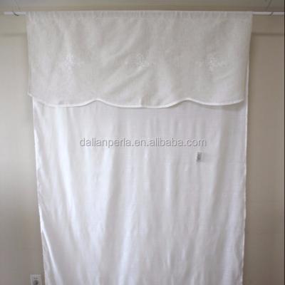 China Pure Polyester Rod Pocket Curtain Canvas Embroidery for sale