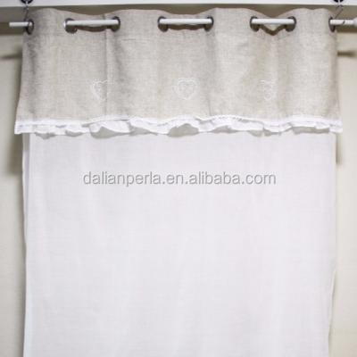 China Cottage Washable Embroidered Curtain Supplies Grommets for Home for sale