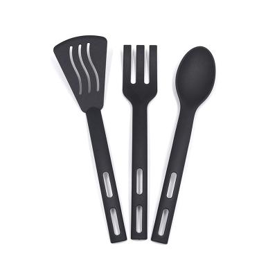 China Sustainable Kitchen Utensils Set 3pcs Turner Nylon Fork Nylon Slotted Spoon for sale