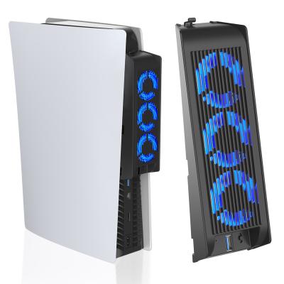 China Factory direct sales PS5 game console USB fan heat dissipation blue LED light game accessories for PS5 for sale