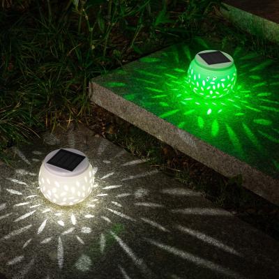 China Modern Led Garden Lamp Factory Customized Ceramic Porcelain Solar Garden Decorative Light Landscape Lawn Yard Led Light Decor For Christmas for sale